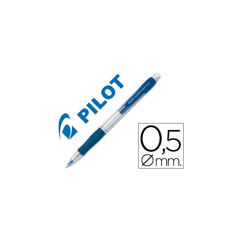 PORTAMINAS PILOT SUPER GRIP AZUL 0,5 MM SUJECION DE CAUCHO