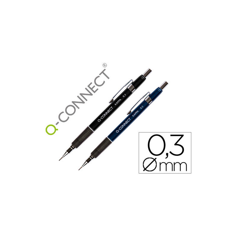 PORTAMINAS Q-CONNECT KAPPA 0,3 MM SUJECION DE CAUCHO