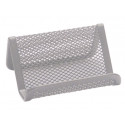 PORTATARJETAS Q-CONNECT METALICO PLATA 11X7,5X5 CM