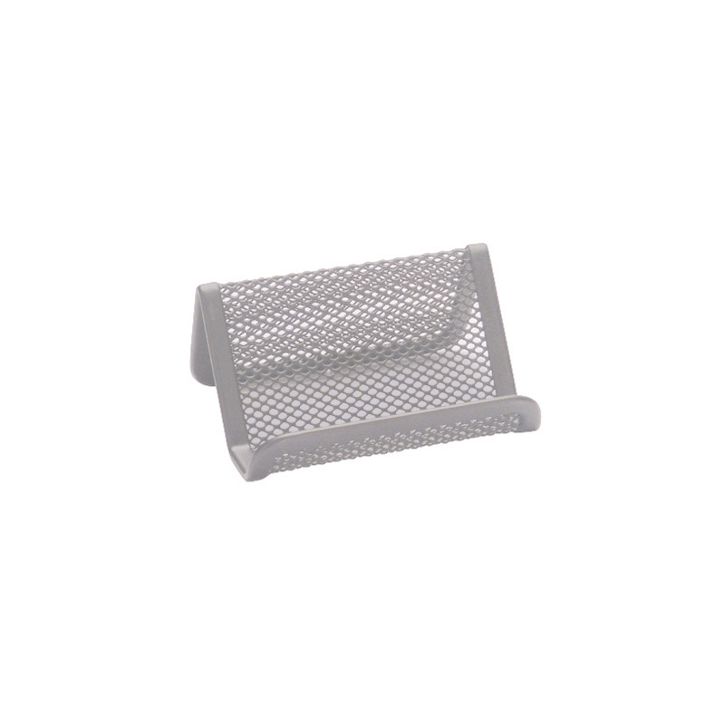 PORTATARJETAS Q-CONNECT METALICO PLATA 11X7,5X5 CM