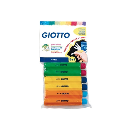 PORTATIZAS PLASTICO GIOTTO BLISTER DE 5+1 DE REGALO