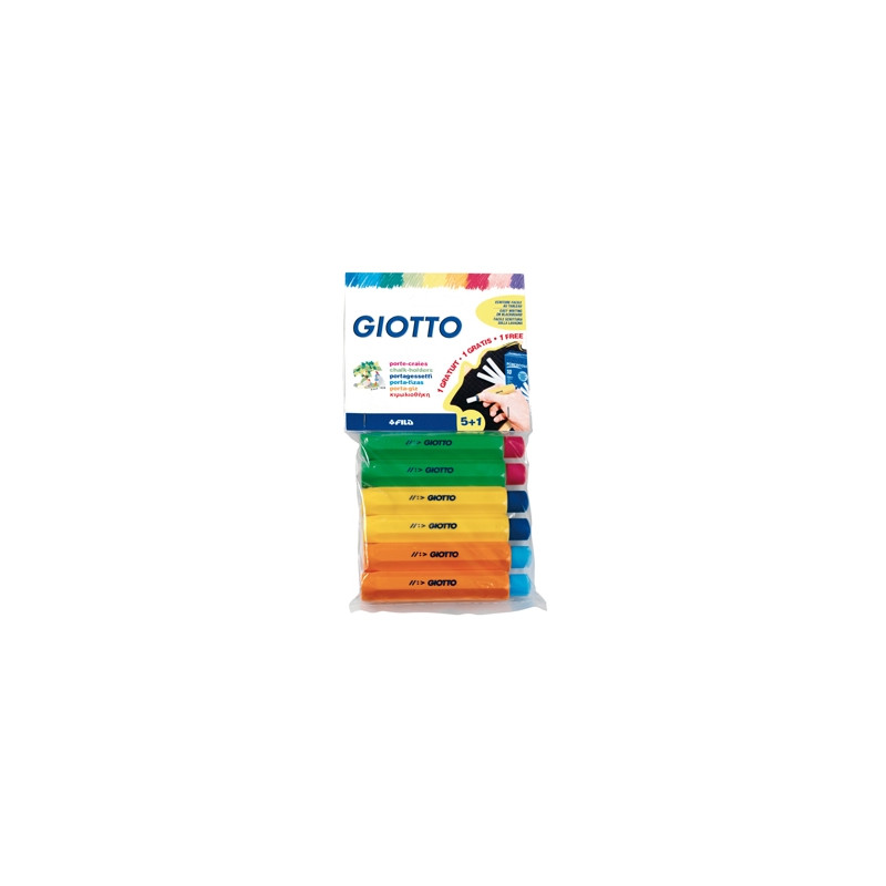 PORTATIZAS PLASTICO GIOTTO BLISTER DE 5+1 DE REGALO