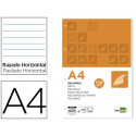 RECAMBIO LIDERPAPEL A4 100 HOJAS 100G/M2 HORIZONTAL CON DOBLE MARGEN 4 TALADROS