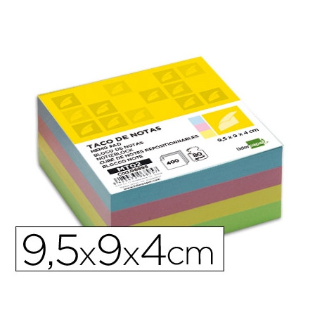 RECAMBIO LIDERPAPEL MULTITACO COLORES 95X90X40 MM 80 GR