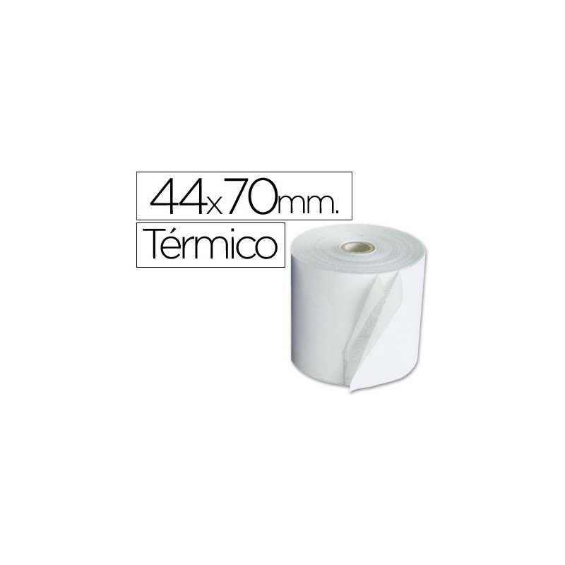 ROLLO SUMADORA TERMICO Q-CONNECT 44 MM ANCHO X 70 MM DIAMETRO SIN BISFENOL A