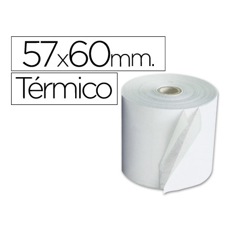 ROLLO SUMADORA TERMICO Q-CONNECT 57 MM ANCHO X 60 MM DIAMETRO SIN BISFENOL A