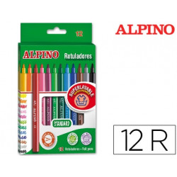 ROTULADOR ALPINO STANDARD CAJA DE 12 COLORES SURTIDOS