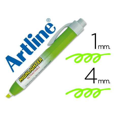 ROTULADOR ARTLINE CLIX FLUORESCENTE EK-63 VERDE PUNTA BISELADA 4 MM