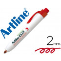 ROTULADOR ARTLINE CLIX PIZARRA EK-573A ROJO PUNTA RETACTIL REDONDA 2 MM