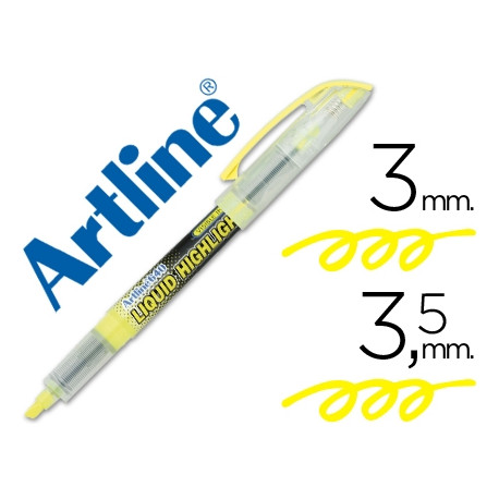 ROTULADOR ARTLINE FLUORESCENTE EK-640 AMARILLO PUNTA BISELADA