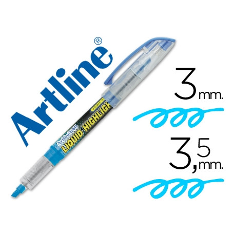 ROTULADOR ARTLINE FLUORESCENTE EK-640 AZUL PUNTA BISELADA