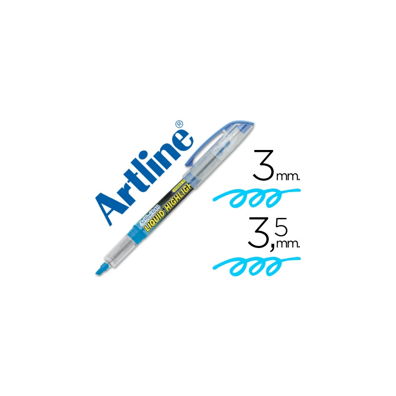 ROTULADOR ARTLINE FLUORESCENTE EK-640 AZUL PUNTA BISELADA