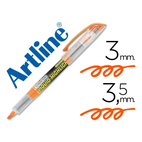 ROTULADOR ARTLINE FLUORESCENTE EK-640 NARANJA PUNTA BISELADA