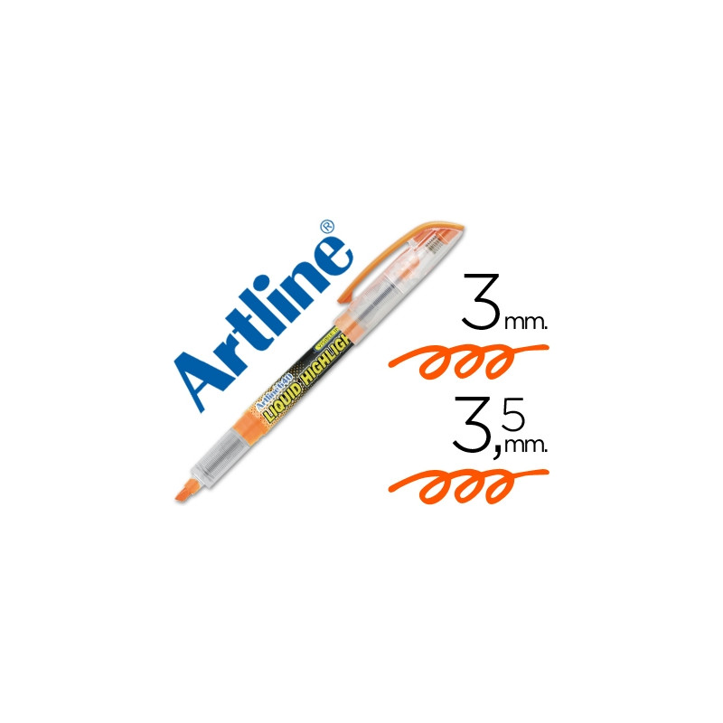 ROTULADOR ARTLINE FLUORESCENTE EK-640 NARANJA PUNTA BISELADA