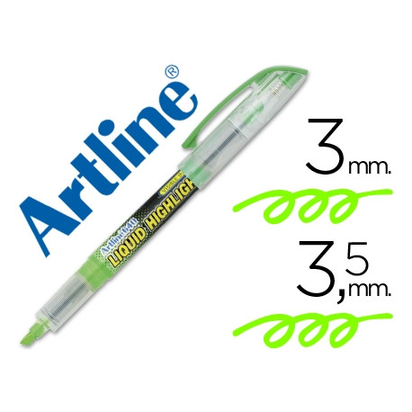 ROTULADOR ARTLINE FLUORESCENTE EK-640 VERDE PUNTA BISELADA