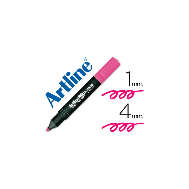 ROTULADOR ARTLINE FLUORESCENTE EK-660 ROSA PUNTA BISELADA