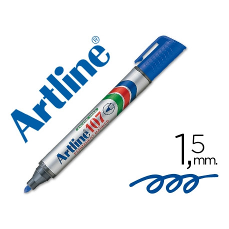 ROTULADOR ARTLINE MARCADOR PERMANENTE 107 AZUL PUNTA REDONDA