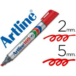 ROTULADOR ARTLINE MARCADOR PERMANENTE 109 ROJO PUNTA BISELADA