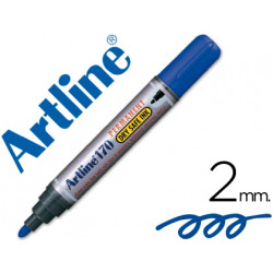 ROTULADOR ARTLINE MARCADOR PERMANENTE 170 AZUL PUNTA REDONDA 2MM ANTISECADO