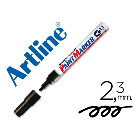 ROTULADOR ARTLINE MARCADOR PERMANENTE EK-400 XF NEGRO -PUNTA REDONDA 2.3 MM -METAL CAUCHO Y PLASTICO