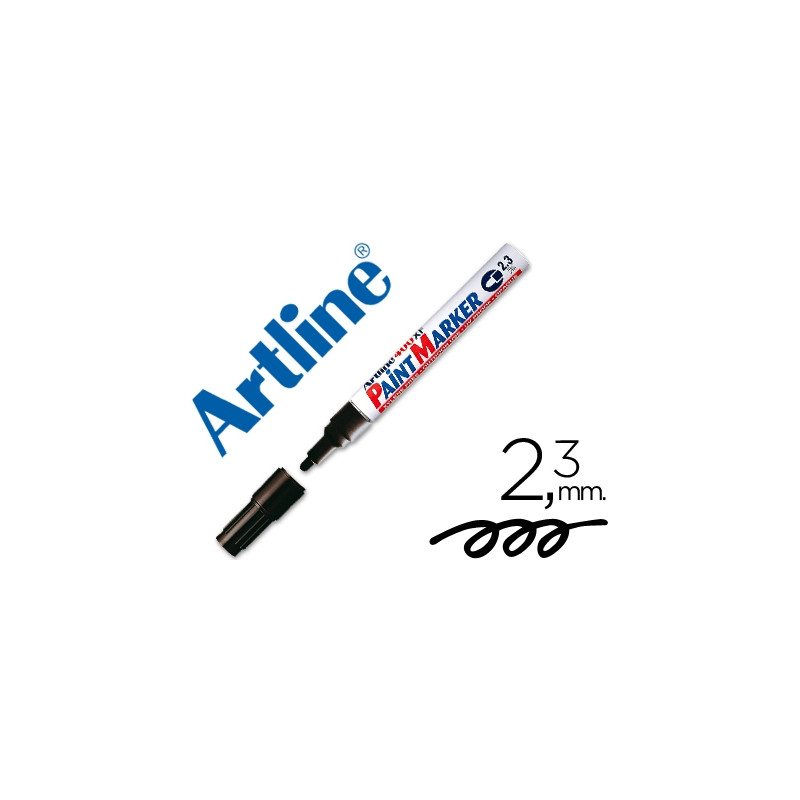 ROTULADOR ARTLINE MARCADOR PERMANENTE EK-400 XF NEGRO -PUNTA REDONDA 2.3 MM -METAL CAUCHO Y PLASTICO