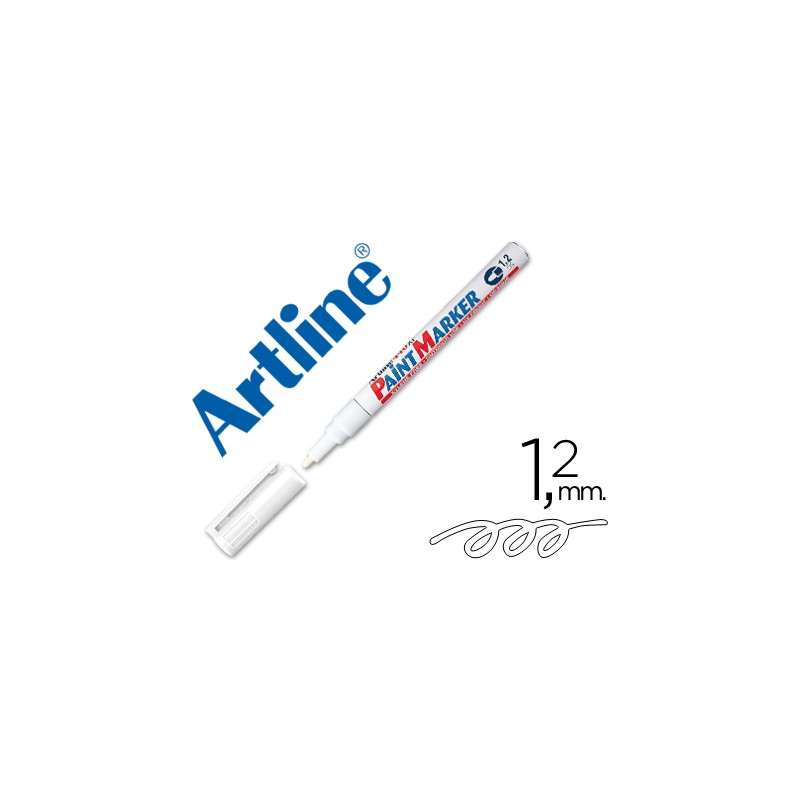 ROTULADOR ARTLINE MARCADOR PERMANENTE EK-440 XF BLANCO PUNTA REDONDA 1.2 MM METAL CAUCHO Y PLASTICO