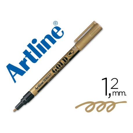 ROTULADOR ARTLINE MARCADOR PERMANENTE PUNTA METALICA EK-990 ORO PUNTA REDONDA 1.2 MM