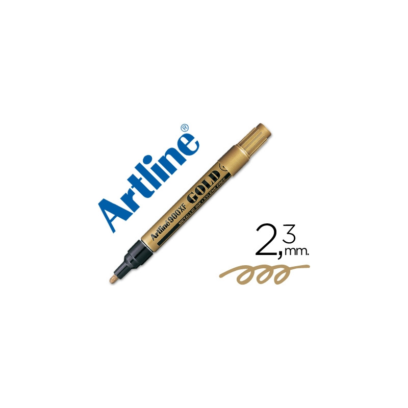 ROTULADOR ARTLINE MARCADOR PERMANENTE TINTA METALICA EK-900 ORO PUNTA REDONDA 2.3 MM