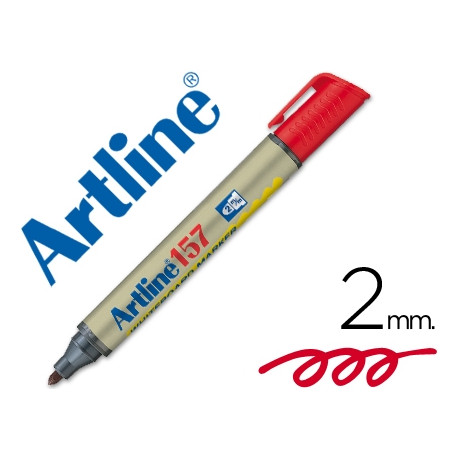 ROTULADOR ARTLINE PIZARRA EK-157 ROJO PUNTA REDONDA 2 MM