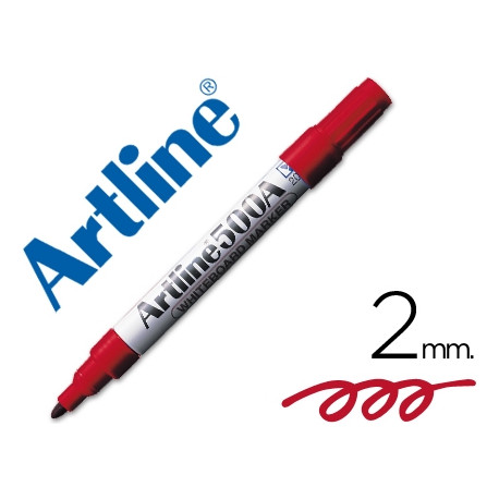 ROTULADOR ARTLINE PIZARRA EK-500 ROJO PUNTA REDONDA 2 MM RECARGABLE