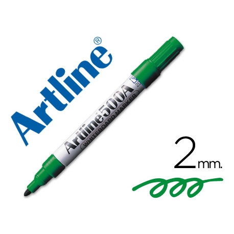 ROTULADOR ARTLINE PIZARRA EK-500 VERDE PUNTA REDONDA 2 MM RECARGABLE