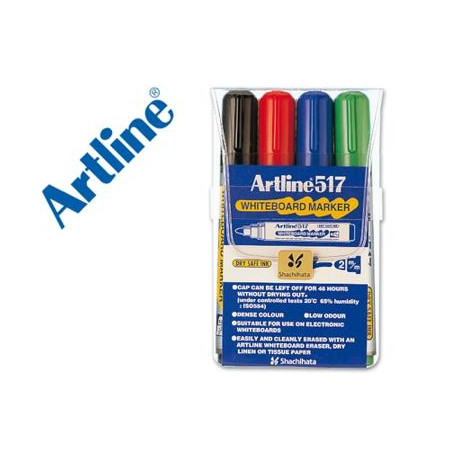 ROTULADOR ARTLINE PIZARRA EK-517/4 PUNTA REDONDA 2 MM BOLSA DE 4 ROTULADORES