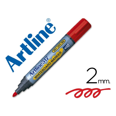 ROTULADOR ARTLINE PIZARRA EK-517 ROJO PUNTA REDONDA 2 MM TINTA DE BAJO OLOR