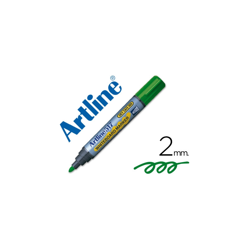 ROTULADOR ARTLINE PIZARRA EK-517 VERDE PUNTA REDONDA 2 MM TINTA DE BAJO OLOR