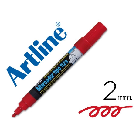 ROTULADOR ARTLINE PIZARRA VERDE NEGRA EPW-4-RO COLOR ROJO BOLSA DE 4 UNIDADES