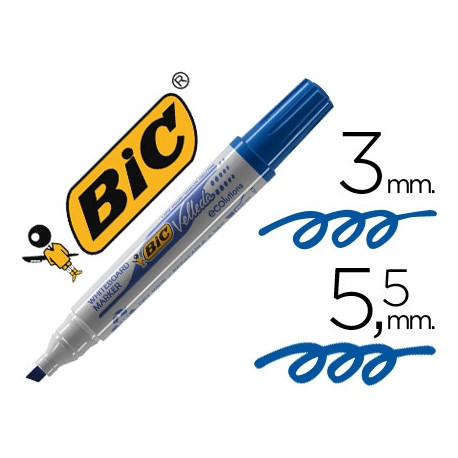 ROTULADOR BIC VELLEDA PARA PIZARRA AZUL PUNTA BISELADA 5,9 MM