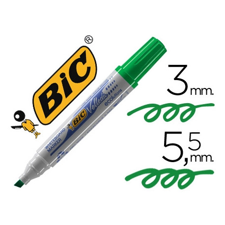 ROTULADOR BIC VELLEDA PARA PIZARRA VERDE PUNTA BISELADA 5,9 MM