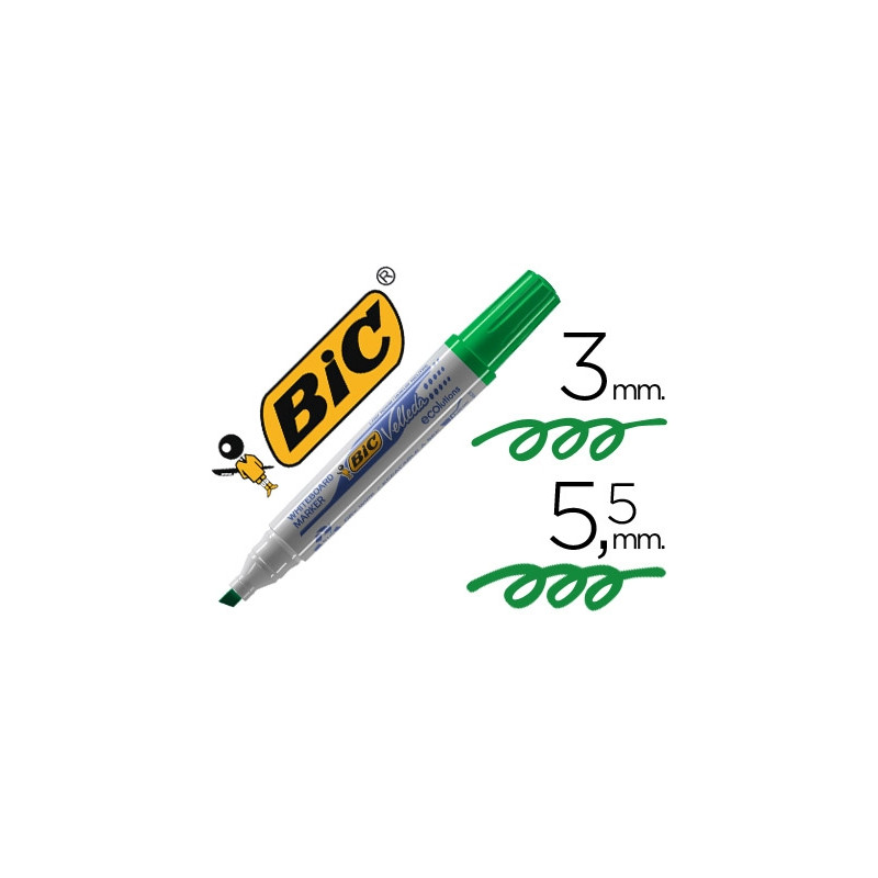 ROTULADOR BIC VELLEDA PARA PIZARRA VERDE PUNTA BISELADA 5,9 MM