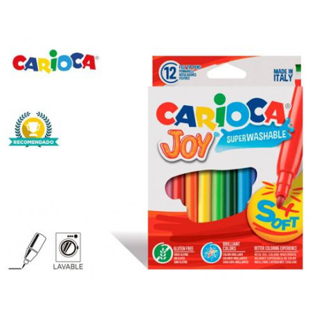 ROTULADOR CARIOCA JOY CAJA DE 12 COLORES SURTIDOS