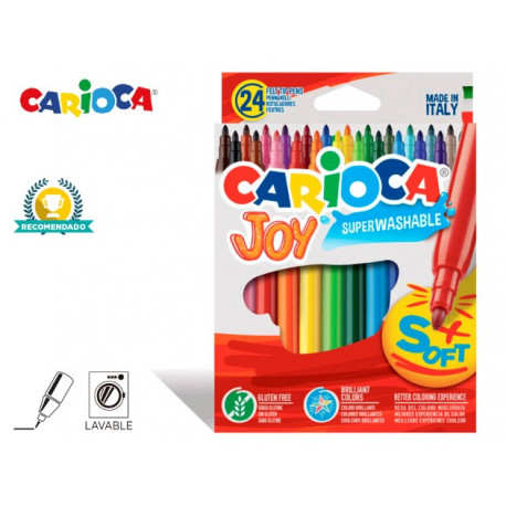 ROTULADOR CARIOCA JOY CAJA DE 24 COLORES SURTIDOS