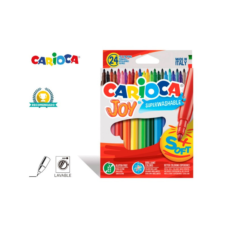 ROTULADOR CARIOCA JOY CAJA DE 24 COLORES SURTIDOS