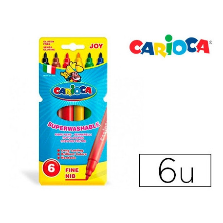 ROTULADOR CARIOCA JOY CAJA DE 6 COLORES SURTIDOS