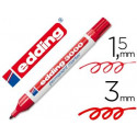 ROTULADOR EDDING MARCADOR PERMANENTE 3000 ROJO PUNTA REDONDA 1,5-3 MM RECARGABLE