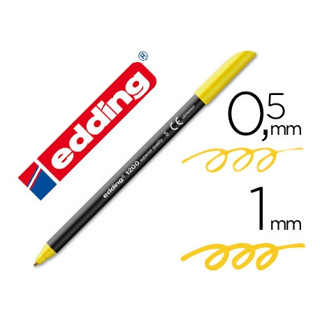 ROTULADOR EDDING PUNTA FIBRA 1200 AMARILLO N.5 PUNTA REDONDA 0.5 MM