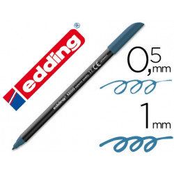 ROTULADOR EDDING PUNTA FIBRA 1200 AZUL ACERO N.17 PUNTA REDONDA 0.5 MM