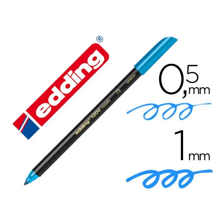 ROTULADOR EDDING PUNTA FIBRA 1200 AZUL CLARO N.10 PUNTA REDONDA 0.5 MM