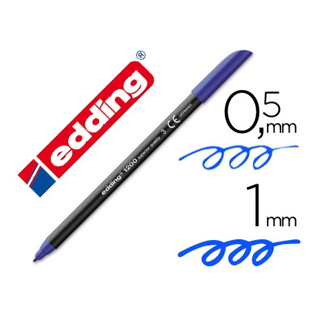 ROTULADOR EDDING PUNTA FIBRA 1200 AZUL N.3 PUNTA REDONDA 0.5 MM