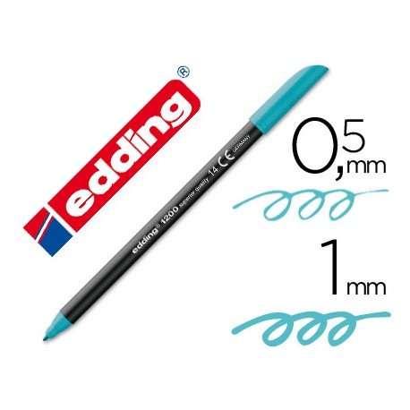 ROTULADOR EDDING PUNTA FIBRA 1200 AZUL TURQUESA N.14 PUNTA REDONDA 0.5 MM