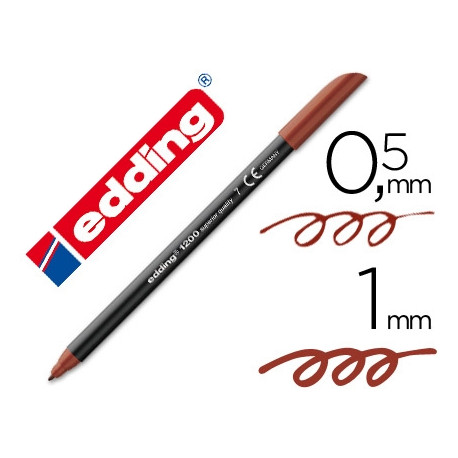 ROTULADOR EDDING PUNTA FIBRA 1200 MARRON N.7 PUNTA REDONDA 0.5 MM