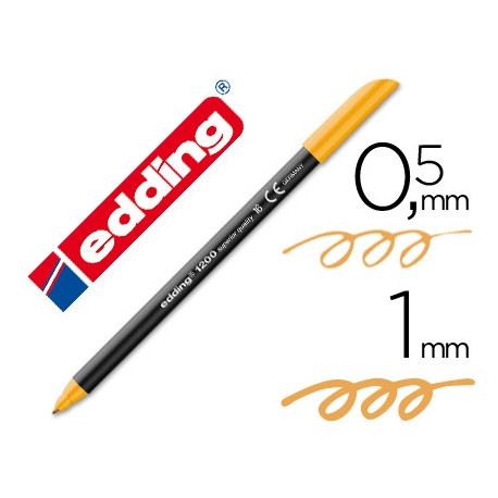 ROTULADOR EDDING PUNTA FIBRA 1200 NARANJA CLARO N.16 PUNTA REDONDA 0.5 MM